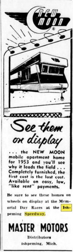 Ishpeming Speedway - May 1953 Ad